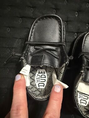 Hey Dude Kids Black Moccasin Slip-On Shoes